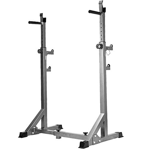 FEILA Ajustable Squat Squat Rack de Acero Soportes Barra Libre-Press de banca con Mancuernas Gimnasio en casa portátil Bastidores Stands Utilizado for el Entrenamiento de Fuerza, Pesas, Fitness