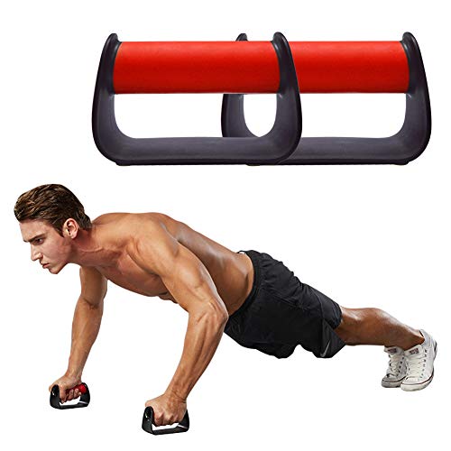 Feishibang Empuñaduras de Flexión Para Tabla de Piso Barras de Empuje portátiles Para Personas Equipo de Entrenamiento en Casa, Color Rojo Feishibang Empuñaduras de Flexión Para Tabla de Piso Barras de Empuje portátiles Para Personas Equipo de Entrenamiento en Casa, Color Rojo