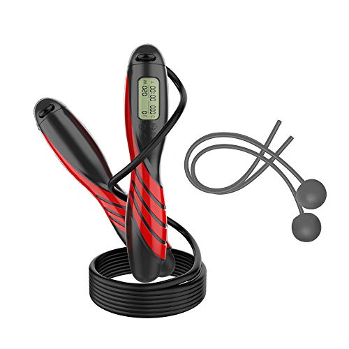 feixia Saltar la Cuerda con Contador Digital Saltar la Cuerda para Contar la Velocidad del Ejercicio calorías Peso Tiempo de Ejercicio para Deportes en Interiores y Exteriores feixia Saltar la Cuerda con Contador Digital Saltar la Cuerda para Contar la Velocidad del Ejercicio calorías Peso Tiempo de Ejercicio para Deportes en Interiores y Exteriores