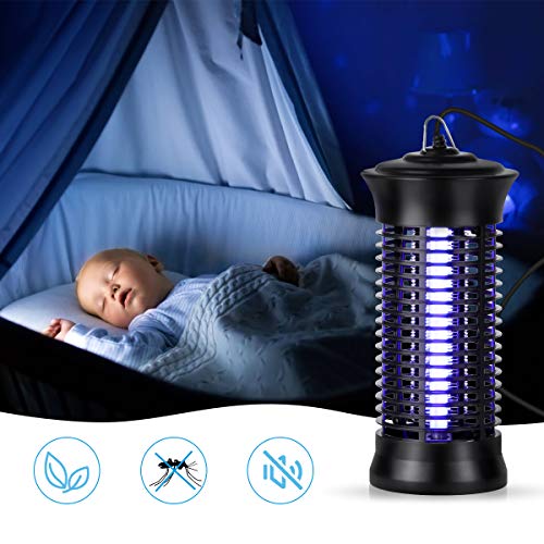 Feizhibo Lampara Anti-Mosquitos, Lámpara Mosquito Electrico, Lámpara Mata Insectos Electrico Lámpara Anti Mosquitos UV Mosquitera Eléctrica contra Mosquitos, Polillas y mas Insectos