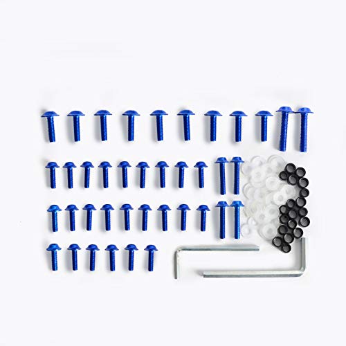 Felicey perfectamente aplicable 89PCS Barra de carenado de motocicleta Tornillos de sujetadores Tornillo para Ya.MA.MA YZF R6 2003-2007 2004 2005 2006 YZF R6S 2006-2008 Diseño elegante