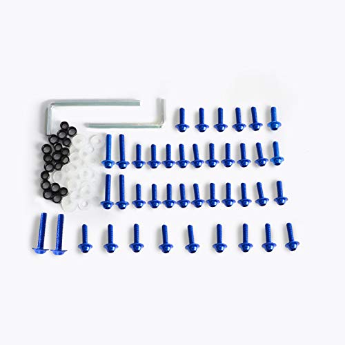 Felicey perfectamente aplicable 89PCS Barra de carenado de motocicleta Tornillos de sujetadores Tornillo para Ya.MA.MA YZF R6 2003-2007 2004 2005 2006 YZF R6S 2006-2008 Diseño elegante