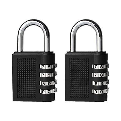 Feliciay Paquete De 2PCS Cerraduras De CombinacióN Candados Aldabas Numerico Seguridad Taquilla Candado Impermeable Para La Escuela Cerrojo Cerrojo Gabinete Caja De Herramientas Candado (Negro) Feliciay Paquete De 2PCS Cerraduras De CombinacióN Candados Aldabas Numerico Seguridad Taquilla Candado Impermeable Para La Escuela Cerrojo Cerrojo Gabinete Caja De Herramientas Candado (Negro)
