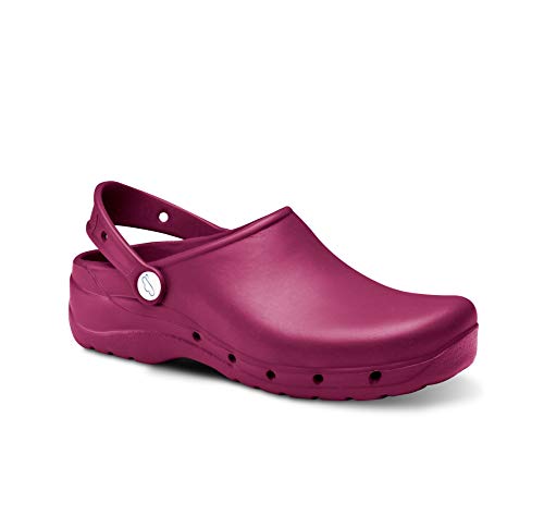 Feliz Caminar - Zuecos Sanitarios Flotantes, Burdeos, 38 EU Feliz Caminar - Zuecos Sanitarios Flotantes, Burdeos, 38 EU
