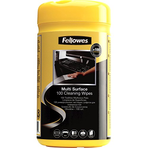 Fellowes 99715 - Dispensador 100 toallitas limpiadoras superficies