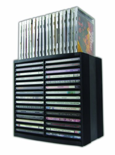 Fellowes - Soporte para CD, 26.00 x 26.50 x 16.50 cm, color negro Fellowes - Soporte para CD, 26.00 x 26.50 x 16.50 cm, color negro