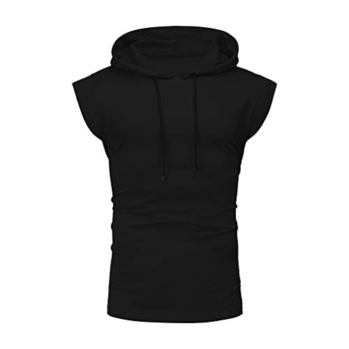 FELZ Moda Camisas Sin Mangas para Hombres Camisetas Tirantes Hombre Gym Baratas Camisetas Deporte Hombre Fitness Color Sólido Tops De Secado Apretado para Culturismo con Capucha