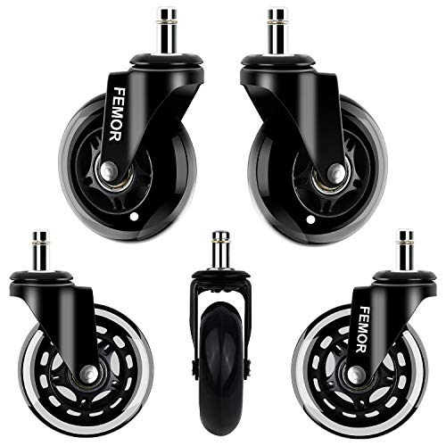 Femor 5X Ruedas para Sillas de Oficina 10mm x 22mm Ruedas de Giratoria Ruedas de Repuesto Caster Silencioso, para Todos los Suelos Incluida la Madera Dura y Parquet, Material de Protección del Suelo Femor 5X Ruedas para Sillas de Oficina 10mm x 22mm Ruedas de Giratoria Ruedas de Repuesto Caster Silencioso, para Todos los Suelos Incluida la Madera Dura y Parquet, Material de Protección del Suelo