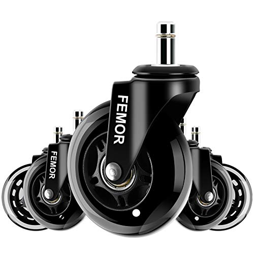 Femor 5X Ruedas para Sillas de Oficina 10mm x 22mm Ruedas de Giratoria Ruedas de Repuesto Caster Silencioso, para Todos los Suelos Incluida la Madera Dura y Parquet, Material de Protección del Suelo Femor 5X Ruedas para Sillas de Oficina 10mm x 22mm Ruedas de Giratoria Ruedas de Repuesto Caster Silencioso, para Todos los Suelos Incluida la Madera Dura y Parquet, Material de Protección del Suelo