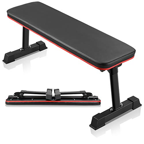 Femor Banco de Pesas Multifuncional, Levantamiento de Pesas Plano Plegable, Profesional, Banco de Entrenamiento para Ejercicios de Cuerpo Completo de Gimnasio en Casa, hasta 150 kg Femor Banco de Pesas Multifuncional, Levantamiento de Pesas Plano Plegable, Profesional, Banco de Entrenamiento para Ejercicios de Cuerpo Completo de Gimnasio en Casa, hasta 150 kg