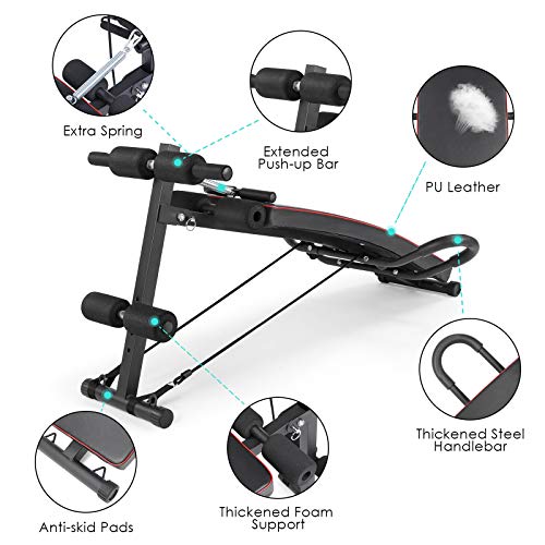 Femor Bancos de Pesas, Banco Multifuncional, Banco de Adominales Profesional con Respaldo Ajustable/Fijación de Piernas, Gimnasio en Casa, 120 kg / 150 kg / 200 kg Femor Bancos de Pesas, Banco Multifuncional, Banco de Adominales Profesional con Respaldo Ajustable/Fijación de Piernas, Gimnasio en Casa, 120 kg / 150 kg / 200 kg