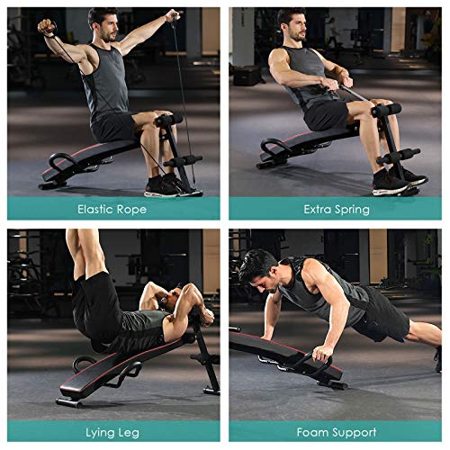 Femor Bancos de Pesas, Banco Multifuncional, Banco de Adominales Profesional con Respaldo Ajustable/Fijación de Piernas, Gimnasio en Casa, 120 kg / 150 kg / 200 kg Femor Bancos de Pesas, Banco Multifuncional, Banco de Adominales Profesional con Respaldo Ajustable/Fijación de Piernas, Gimnasio en Casa, 120 kg / 150 kg / 200 kg