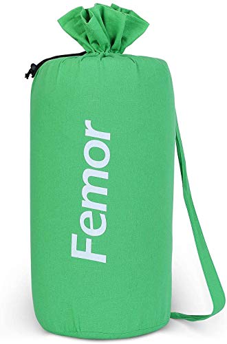 Femor Esterilla de Acupresión Kit con Almohada y Bolsa para Acupuntura y Moxibustión Yoga, para el Dolor de Espalda y Cuello Dolor Ciático, Insomnio, Alivio Muscular Relajación (Verde)