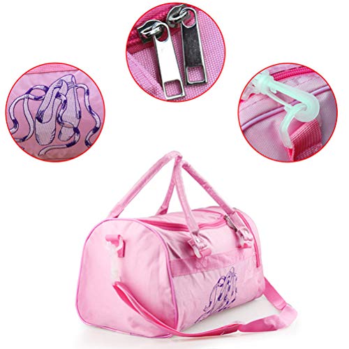 FENICAL Bolsas de Bandolera Bailarina Bailarina Ballet Crossbody con Compartimiento Lateral para Mujeres niñas (Rosa)