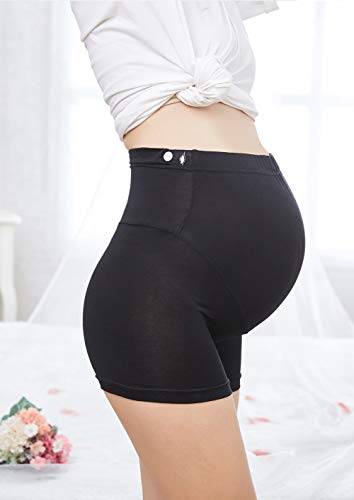 FEOYA Braguita de premamá de Cintura Alta para Maternidad Embarazada Premamá Leggins Pantalones Cortos Mujer Soporte Abdominal Faja de Maternidad Ropa Interior