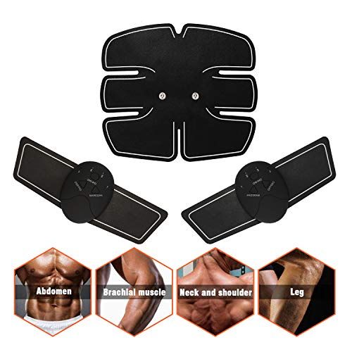 Festnight 15pcs Electroestimulador Muscular Abdominales Ejercicio en Casa, EMS Estimulación Muscular/ABS Estimulador Abdominal/Maquina Abdominales Glúteo Piernas Brazos para Hombre Mujer