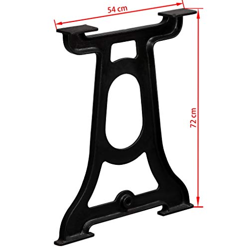 Festnight 2 Patas para Mesa en Y Patas de Mesa de Comedor Estilo Industrial Hierro Fundido Negro 54x72cm Festnight 2 Patas para Mesa en Y Patas de Mesa de Comedor Estilo Industrial Hierro Fundido Negro 54x72cm