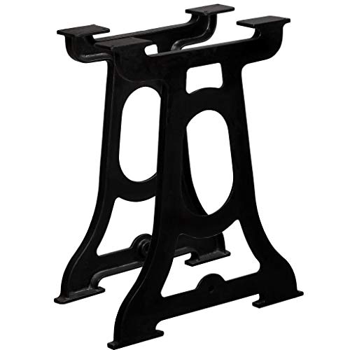 Festnight 2 Patas para Mesa en Y Patas de Mesa de Comedor Estilo Industrial Hierro Fundido Negro 54x72cm Festnight 2 Patas para Mesa en Y Patas de Mesa de Comedor Estilo Industrial Hierro Fundido Negro 54x72cm