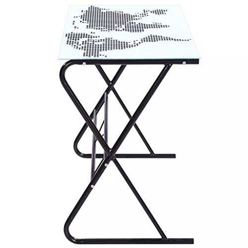 Festnight Escritorio con Estampado de Mapa del Mundo en su Superficie Mesa De Oficina Mesa De Hogar Escritorios de Despacho,Cristal Templado y Marco de Hierro 80x50x75cm Festnight Escritorio con Estampado de Mapa del Mundo en su Superficie Mesa De Oficina Mesa De Hogar Escritorios de Despacho,Cristal Templado y Marco de Hierro 80x50x75cm