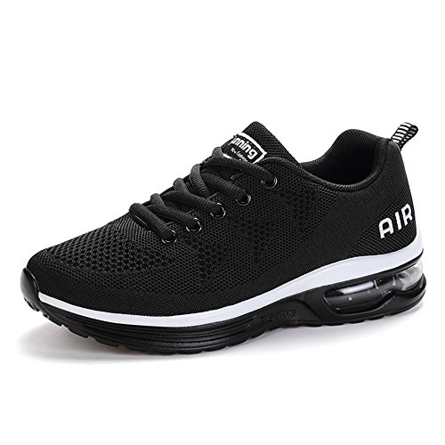 Fexkean Hombre Mujer Zapatillas de Deporte Zapatos Deportivos Aire Libre y Deportes Zapatillas de Running Gimnasia(A35White38)