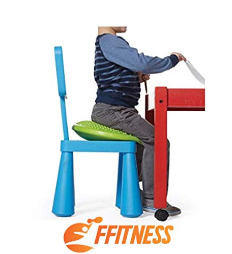 FFitness Balance Cushion (34 cm) - Almohada de aire hinchable para equilibrio (Core Stability, gimnasia postural, rehabilitación, propiocepción, fortalecimiento abdominal, pilates, yoga), Verde