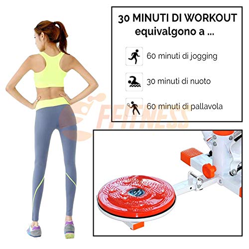 FFitness Stepper Twister Ffitnes, Herramienta Profesional multifunción para el hogar, Unisex, Adulto, Blanco, Mediano FFitness Stepper Twister Ffitnes, Herramienta Profesional multifunción para el hogar, Unisex, Adulto, Blanco, Mediano