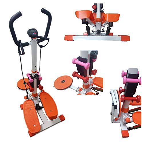 FFitness Stepper Twister Ffitnes, Herramienta Profesional multifunción para el hogar, Unisex, Adulto, Blanco, Mediano