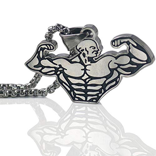 FHIKLW Collar,Culturismo Brazo Musculoso Hombres Colgante Personalidad Hombres Fitness Collar FHIKLW Collar,Culturismo Brazo Musculoso Hombres Colgante Personalidad Hombres Fitness Collar