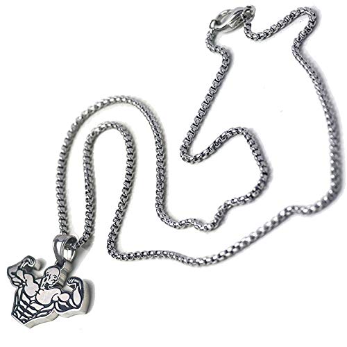 FHIKLW Collar,Culturismo Brazo Musculoso Hombres Colgante Personalidad Hombres Fitness Collar FHIKLW Collar,Culturismo Brazo Musculoso Hombres Colgante Personalidad Hombres Fitness Collar