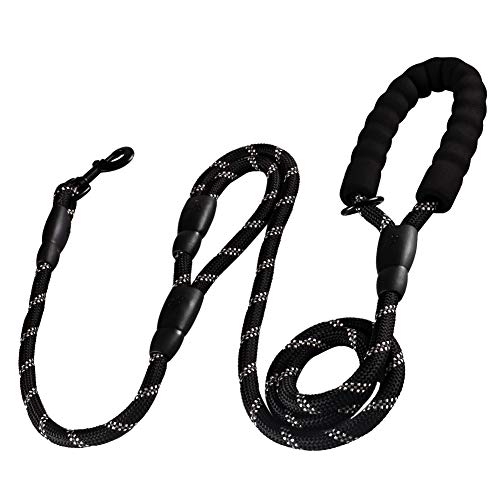 FhodigogoZD Correa para Perro (Negro) 1,8 m Correa de Perro Fuerte con Mango Acolchado cómodo y roscas Altamente Reflectantes parapara Perros Grandes o Medianos Adecuado (A) FhodigogoZD Correa para Perro (Negro) 1,8 m Correa de Perro Fuerte con Mango Acolchado cómodo y roscas Altamente Reflectantes parapara Perros Grandes o Medianos Adecuado (A)
