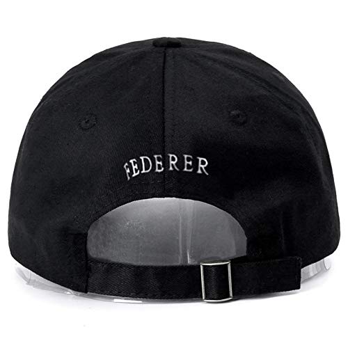 FHSOHG Marca Unisex Gorras de Tenis Roger Federer Daddy Hat Deporte Gorra de béisbol Algodón Bordado 3D Tennis Hat F Letra