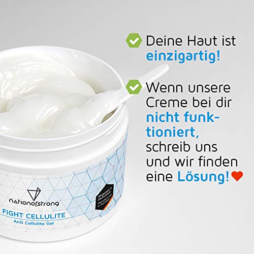 Fight Cellulite - 225ml Anticelulitico reductor - Made in Germany - 1.000e clientes entusiasmadas - reafirmante y cálido - activa la piel para una absorción óptima de los principios activos