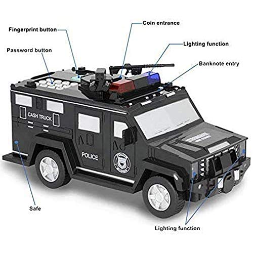 Fikujap Muchachas electrónicas, Música Piggy Bank Toy Car ATM Cash Moneda Caja de Dinero para niños Multifunción Canto/Bloqueo de Huellas Dactilares para niños Niños Adultos Chicos Asi Fikujap Muchachas electrónicas, Música Piggy Bank Toy Car ATM Cash Moneda Caja de Dinero para niños Multifunción Canto/Bloqueo de Huellas Dactilares para niños Niños Adultos Chicos Asi