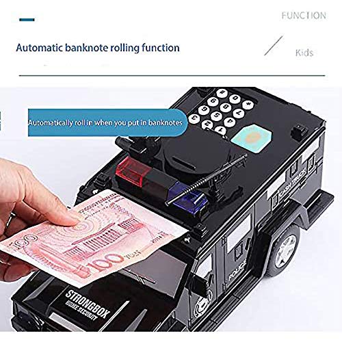 Fikujap Muchachas electrónicas, Música Piggy Bank Toy Car ATM Cash Moneda Caja de Dinero para niños Multifunción Canto/Bloqueo de Huellas Dactilares para niños Niños Adultos Chicos Asi Fikujap Muchachas electrónicas, Música Piggy Bank Toy Car ATM Cash Moneda Caja de Dinero para niños Multifunción Canto/Bloqueo de Huellas Dactilares para niños Niños Adultos Chicos Asi
