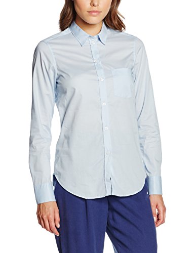 Filippa K Classic Stretch Shirt, Camisa Mujer, Azul (Light Blue), Large (Talla fabricante: Large)