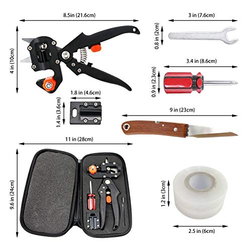 Fimghsoo Tijera de Injerto Profesional Kit Jardín Injerto Tijeras de Podar con 3 Cuchillas Corte de Forma V/U/Ω para Injertos Planta Árboles Frutales Ramas Bonsai Fimghsoo Tijera de Injerto Profesional Kit Jardín Injerto Tijeras de Podar con 3 Cuchillas Corte de Forma V/U/Ω para Injertos Planta Árboles Frutales Ramas Bonsai