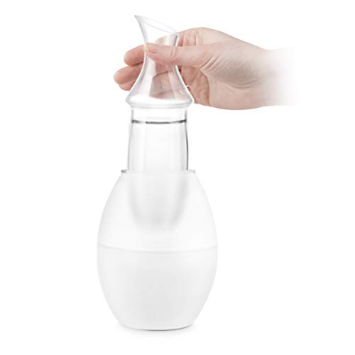 Final Touch Saké - Botella de decantador doble con cámara para mantener el líquido caliente o frío, diseño único - individual
