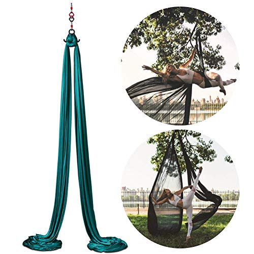 Findema Juego de Hamacas de Yoga Aéreo Baile Acrobático Tejido De Seda Swing para Volar en Casa con Mosquetón Cadena De Margaritas para Yoga Pilates Antigravedad Findema Juego de Hamacas de Yoga Aéreo Baile Acrobático Tejido De Seda Swing para Volar en Casa con Mosquetón Cadena De Margaritas para Yoga Pilates Antigravedad
