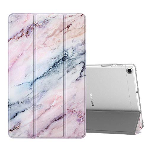 Fintie Funda Compatible con Samsung Galaxy Tab A 10.1 2019 - Trasera Transparente Mate Carcasa Ligera con Función de Soporte para Modelo de SM-T510/T515, Mármol Rosa