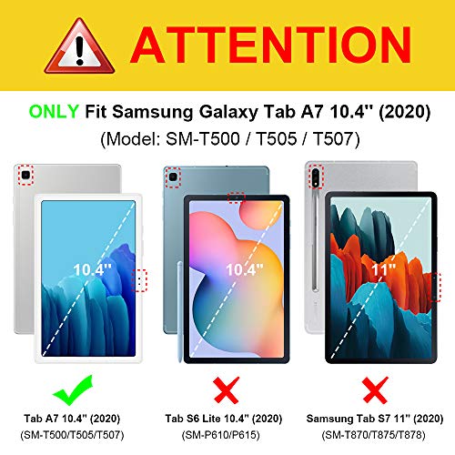Fintie SlimShell Funda para Samsung Galaxy Tab A7 10.4'' 2020 - Carcasa Fina y Ligera con Función de Soporte y Auto-Reposo/Activación para Modelo SM-T500/T505/T507, Mármol Rosa