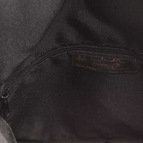 FIRENZE ARTEGIANI. Ancona Bolso Bandolera Mujer.Piel auténtica Savage .Made in Italy. Vera Pelle Italiana.23x4x19 cm. Color: Negro FIRENZE ARTEGIANI. Ancona Bolso Bandolera Mujer.Piel auténtica Savage .Made in Italy. Vera Pelle Italiana.23x4x19 cm. Color: Negro