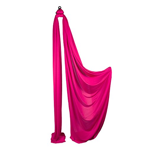 Firetoys - Telas para acrobacias aéreas profesional, tamaño mediano, seda elástica (soporta 128 kg), 32' (10m), Rosado Firetoys - Telas para acrobacias aéreas profesional, tamaño mediano, seda elástica (soporta 128 kg), 32' (10m), Rosado