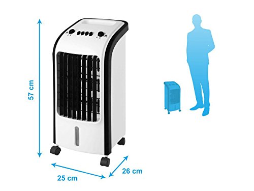 Firstline Europa Enfriador de Aire Climatizador Evaporativo de bajo Consumo 60W. Humidificador. 3 Niveles de Potencia. Portatil y Fácil de Usar FRESHI F460