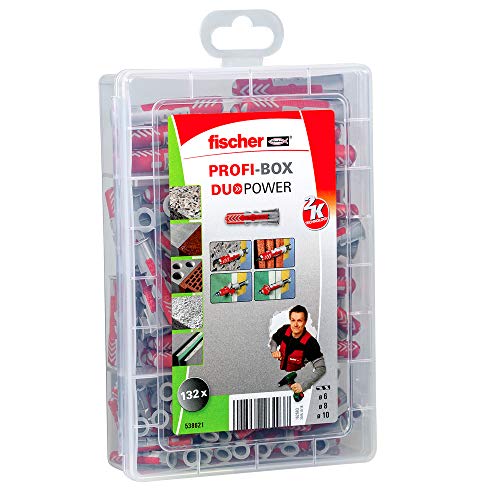fischer 538621 tacos duopower, Rojo, Caja pequeña, Set de 132 Piezas fischer 538621 tacos duopower, Rojo, Caja pequeña, Set de 132 Piezas