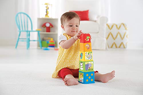 Fisher-Price Bloques apila y descubre, juguete bebé (Mattel CDC52)