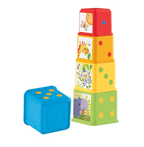 Fisher-Price Bloques apila y descubre, juguete bebé (Mattel CDC52)