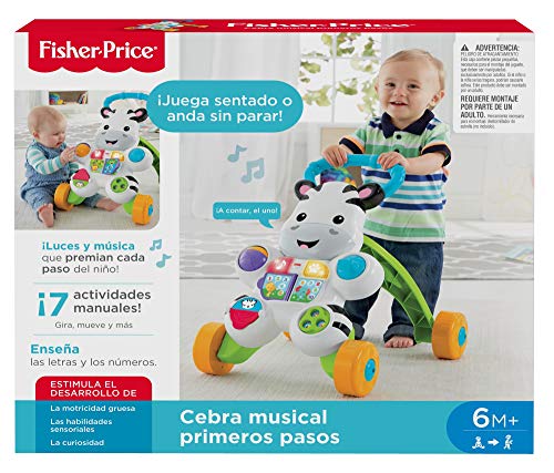 Fisher-Price - Cebra parlanchina primeros pasos - andador bebes - 6 meses - 3 años (Mattel DLD87) Fisher-Price - Cebra parlanchina primeros pasos - andador bebes - 6 meses - 3 años (Mattel DLD87)
