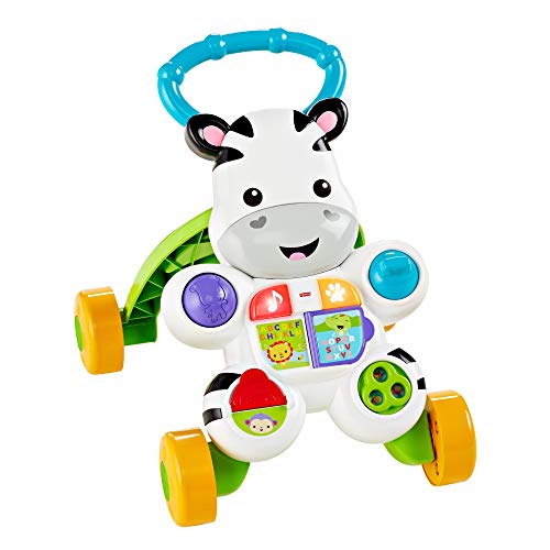 Fisher-Price - Cebra parlanchina primeros pasos - andador bebes - 6 meses - 3 años (Mattel DLD87)