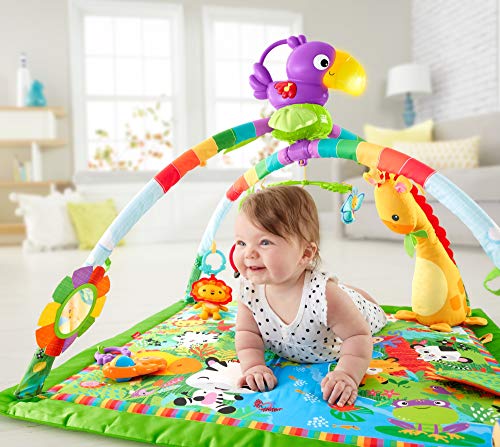 Fisher-Price - Gimnasio Deluxe Animalitos de la Selva, Manta de Juego Bebé (Mattel GXC35), Embalaje sostenible Fisher-Price - Gimnasio Deluxe Animalitos de la Selva, Manta de Juego Bebé (Mattel GXC35), Embalaje sostenible