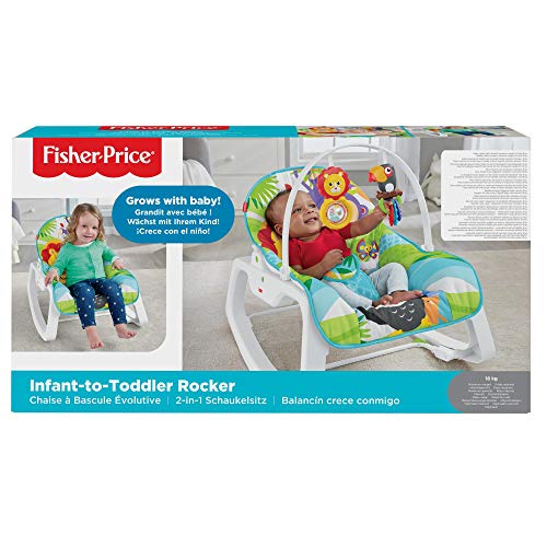 Fisher-Price - Hamaca Crece Conmigo Forest Fun, Silla para Bebé (Mattel GNV69), Embalaje estándar Fisher-Price - Hamaca Crece Conmigo Forest Fun, Silla para Bebé (Mattel GNV69), Embalaje estándar